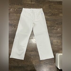 White Wide-Leg Pants